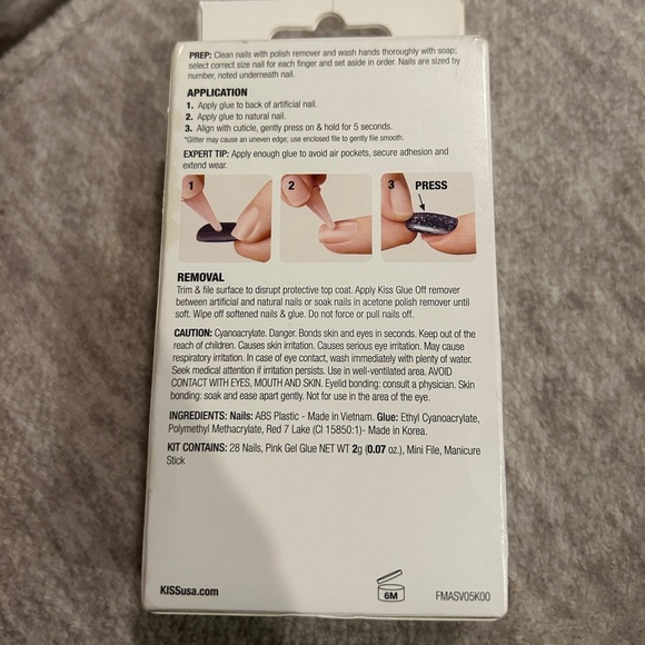 Kiss Acrylic Gel Press on Nails Bundle, short, medium & long artificial nails - Picture 5 of 7
